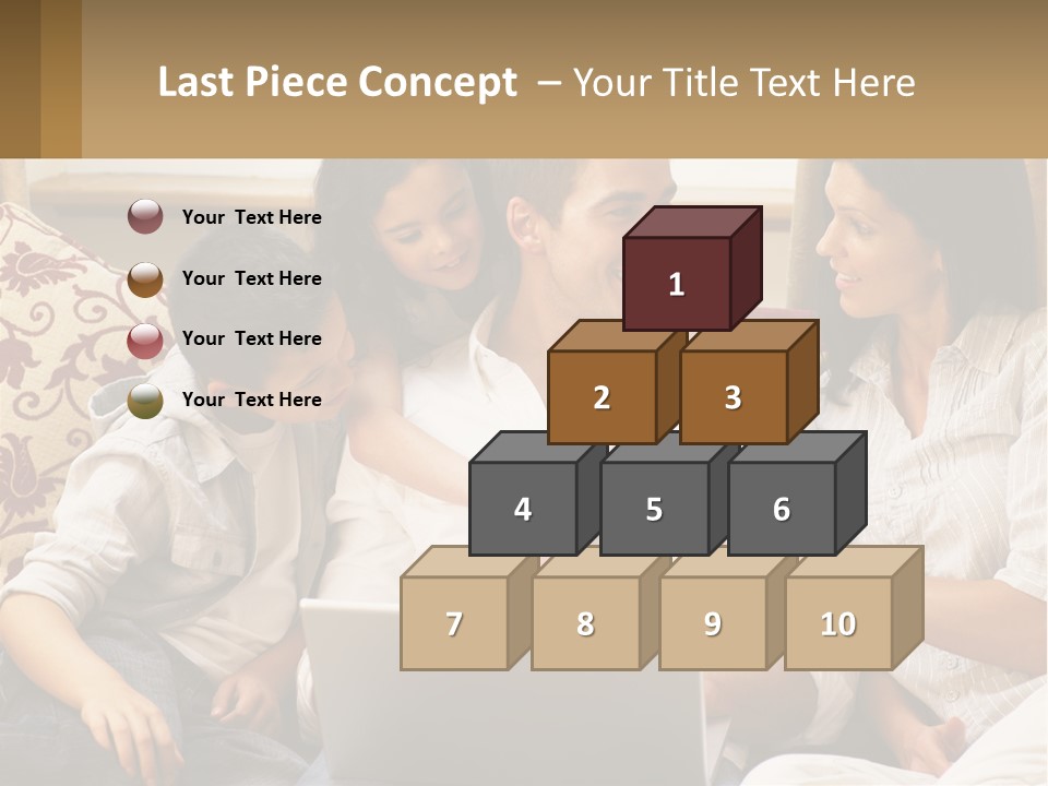 A Group Of People Sitting On A Couch Together PowerPoint Template