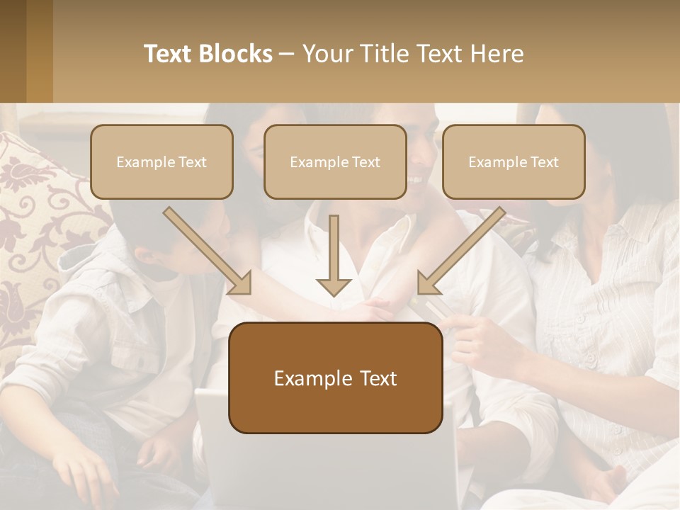 A Group Of People Sitting On A Couch Together PowerPoint Template