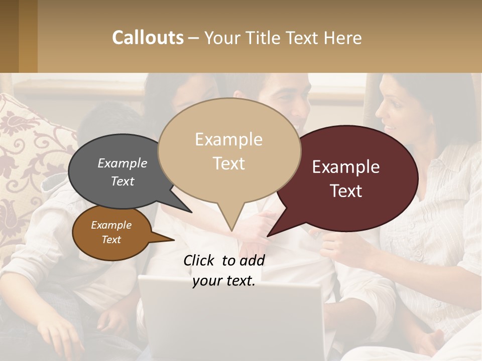 A Group Of People Sitting On A Couch Together PowerPoint Template