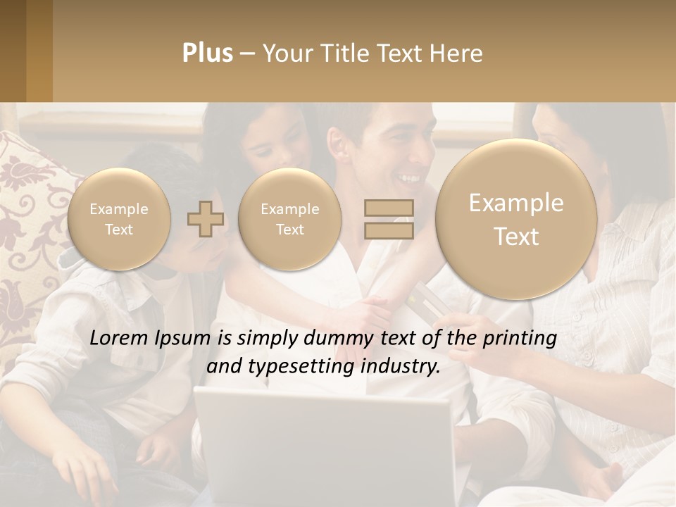 A Group Of People Sitting On A Couch Together PowerPoint Template