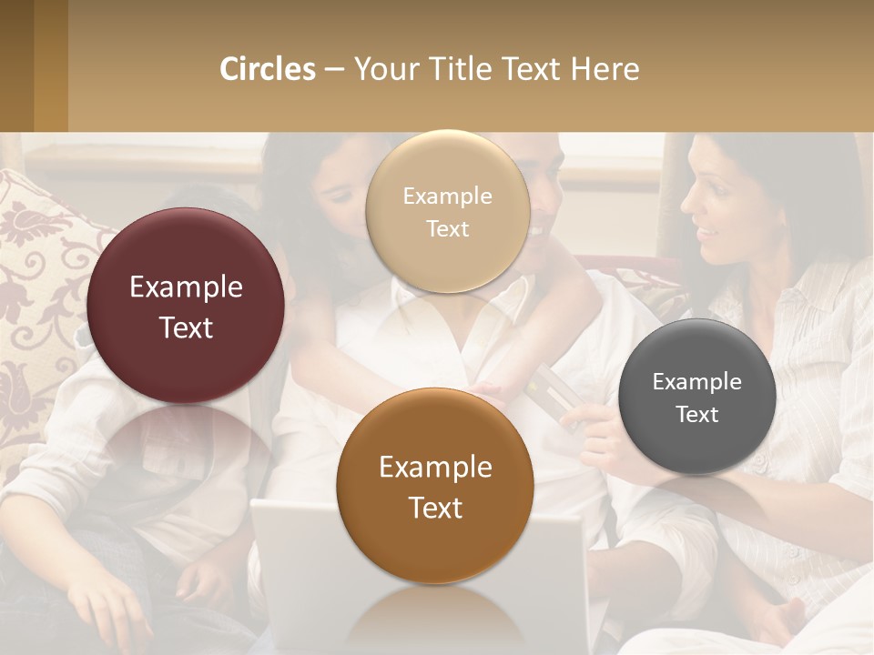 A Group Of People Sitting On A Couch Together PowerPoint Template