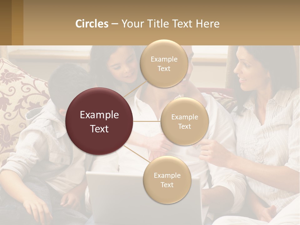 A Group Of People Sitting On A Couch Together PowerPoint Template