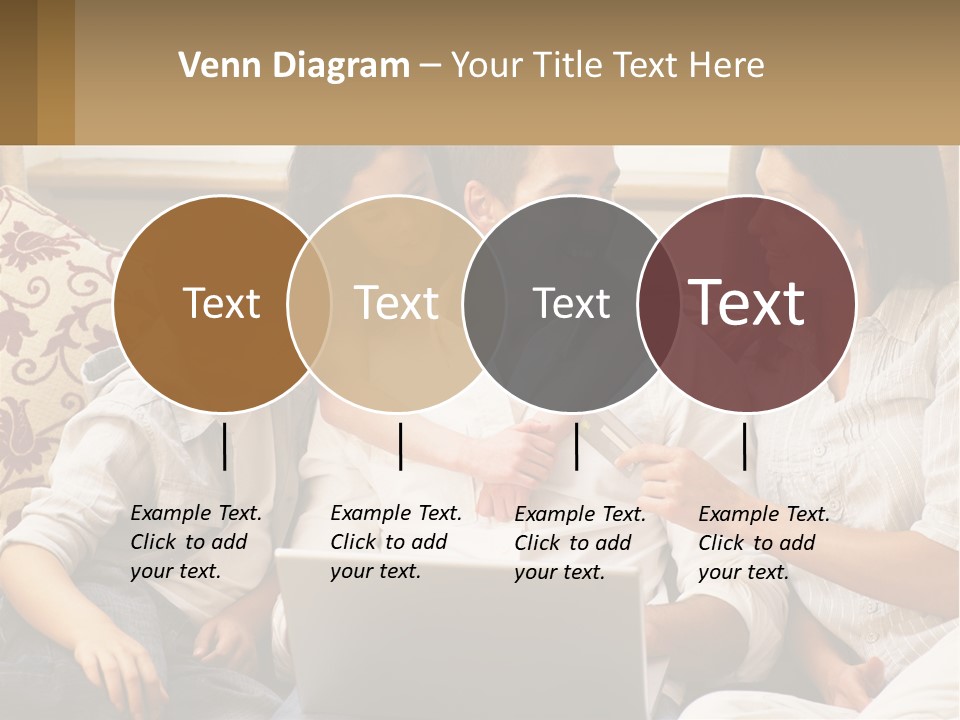 A Group Of People Sitting On A Couch Together PowerPoint Template