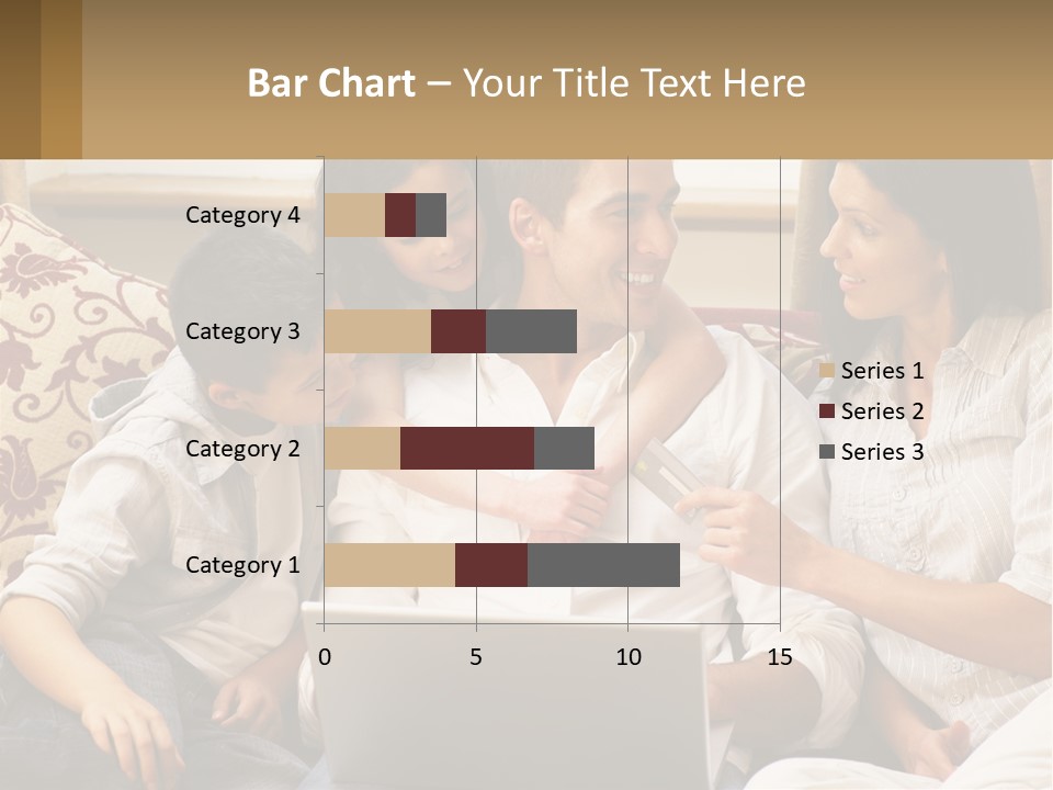 A Group Of People Sitting On A Couch Together PowerPoint Template