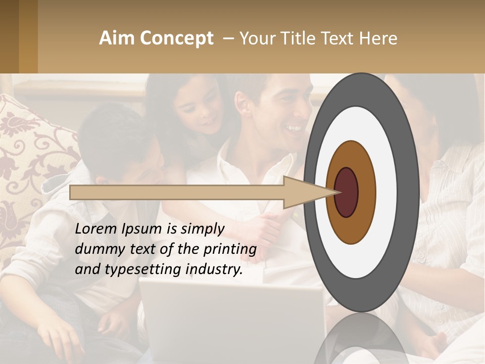 A Group Of People Sitting On A Couch Together PowerPoint Template