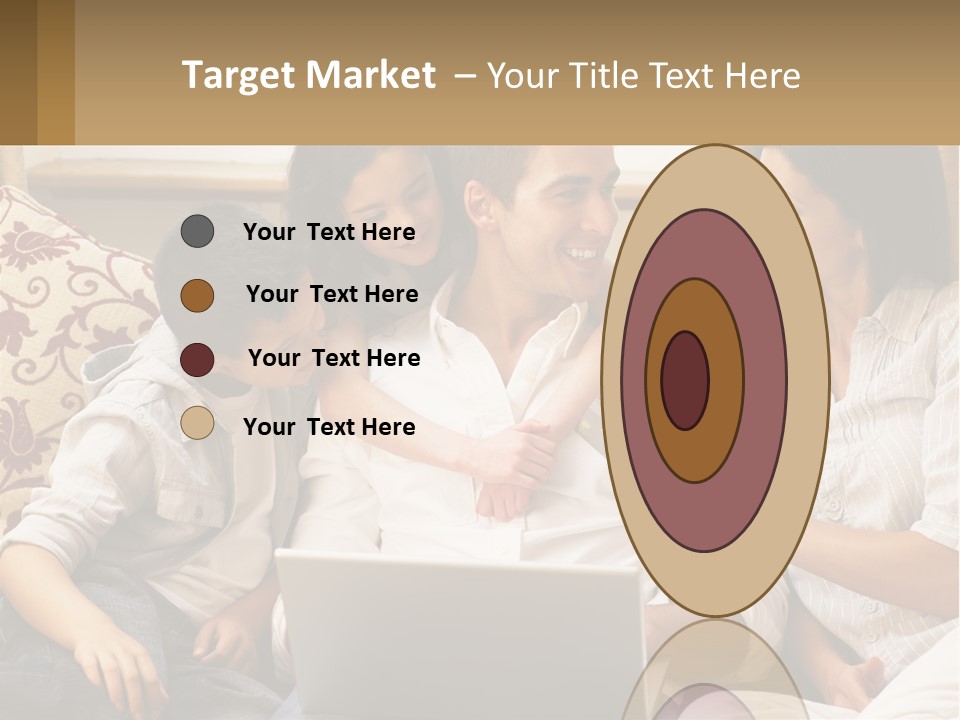 A Group Of People Sitting On A Couch Together PowerPoint Template