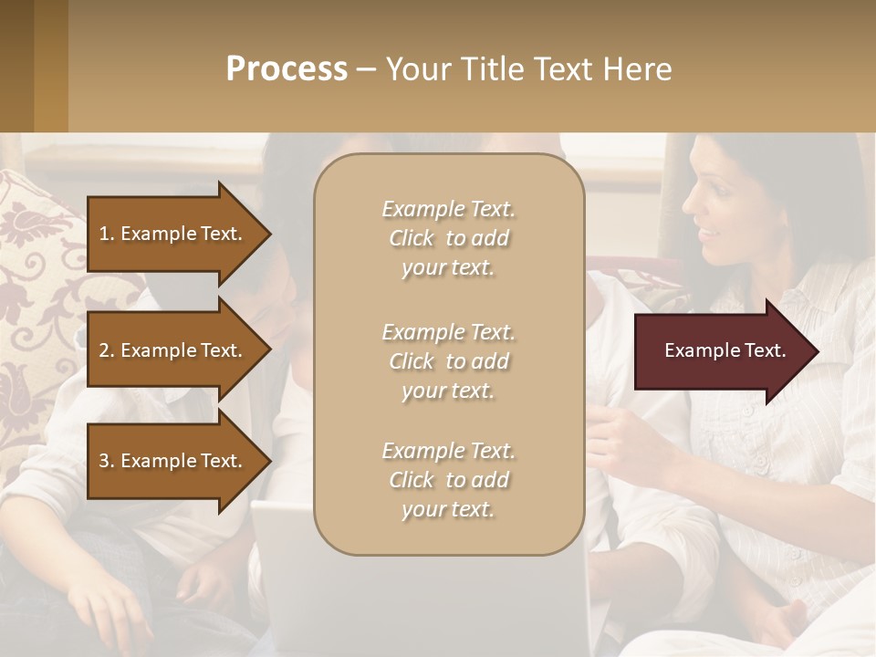 A Group Of People Sitting On A Couch Together PowerPoint Template