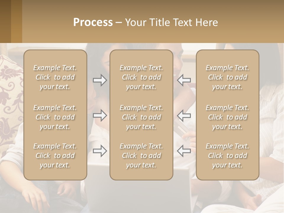A Group Of People Sitting On A Couch Together PowerPoint Template