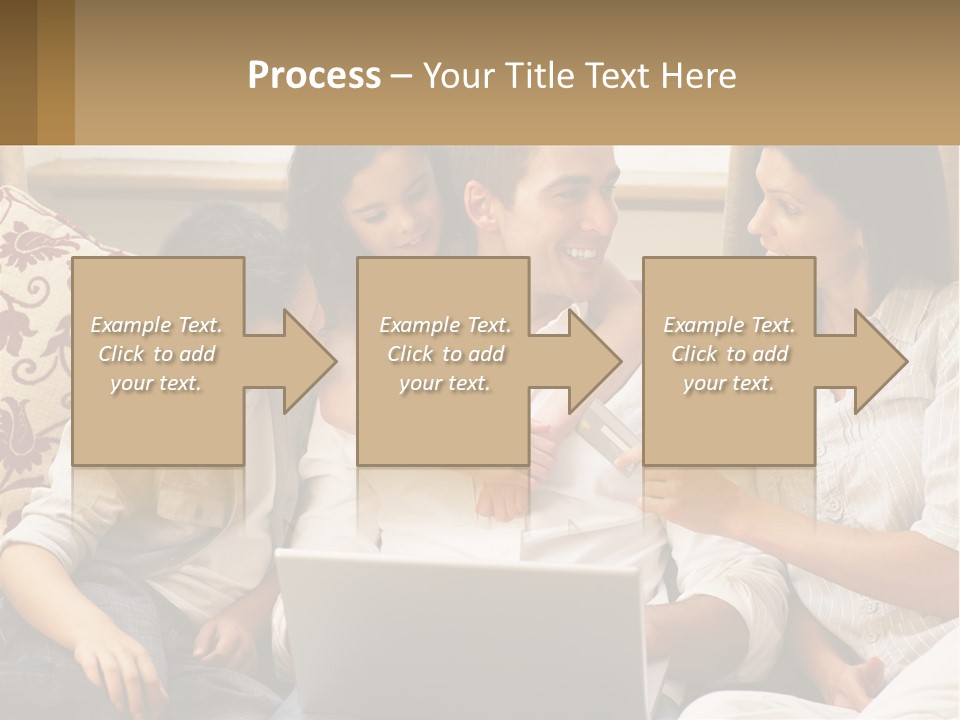 A Group Of People Sitting On A Couch Together PowerPoint Template