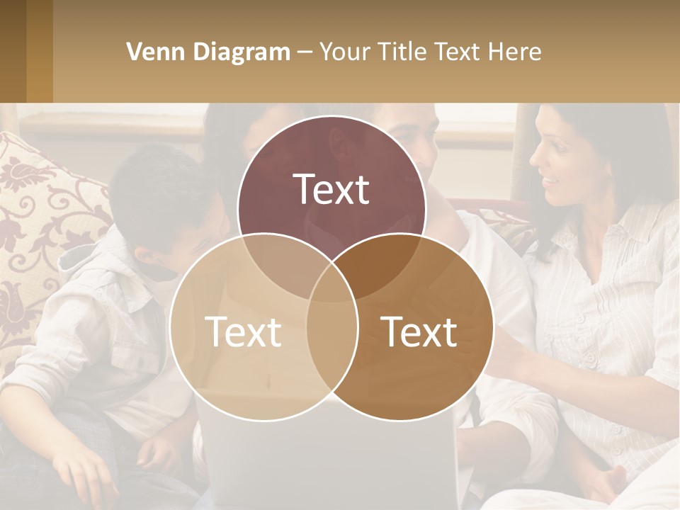 A Group Of People Sitting On A Couch Together PowerPoint Template