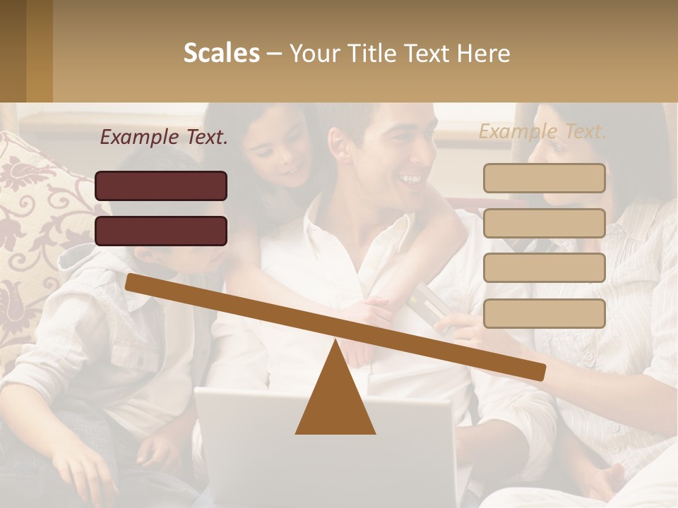 A Group Of People Sitting On A Couch Together PowerPoint Template