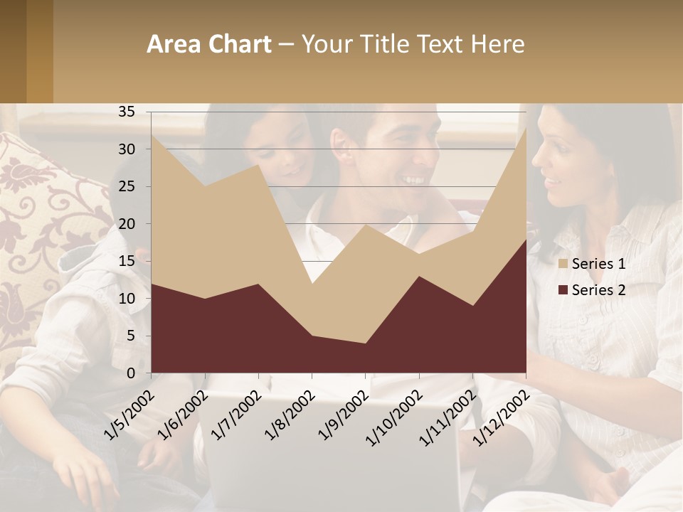 A Group Of People Sitting On A Couch Together PowerPoint Template