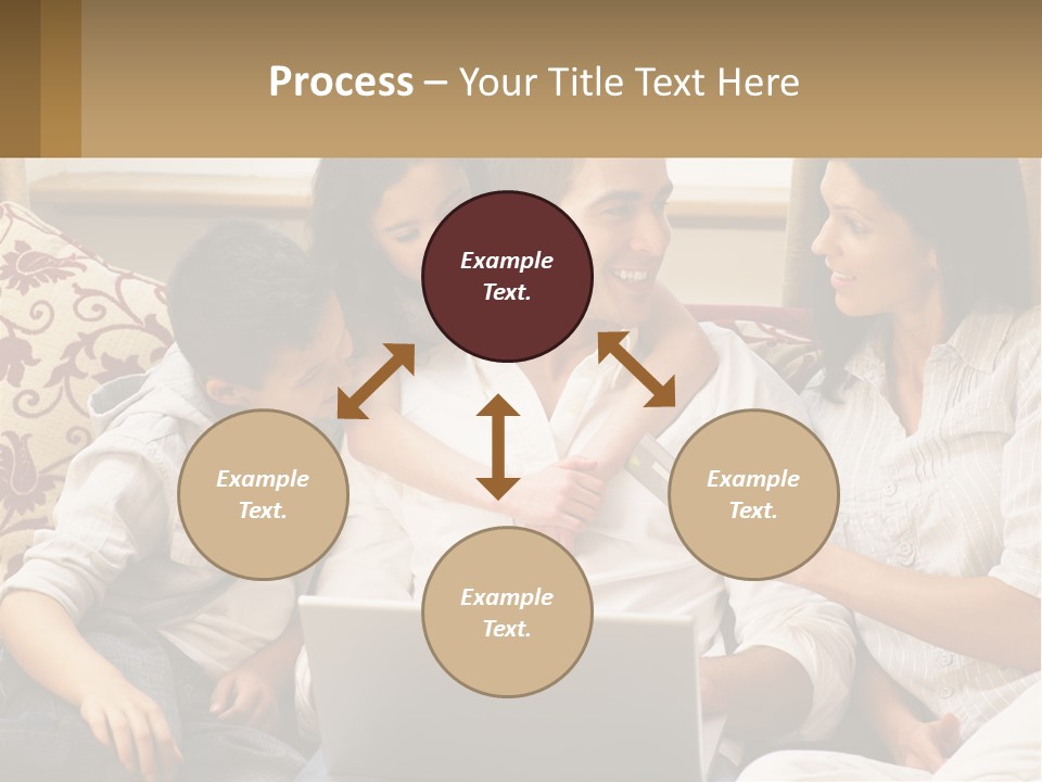 A Group Of People Sitting On A Couch Together PowerPoint Template