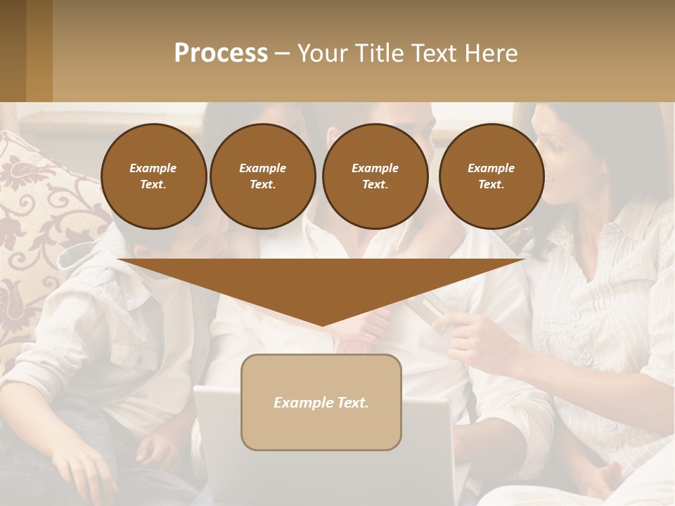 A Group Of People Sitting On A Couch Together PowerPoint Template