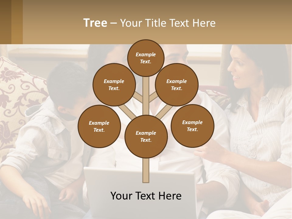 A Group Of People Sitting On A Couch Together PowerPoint Template