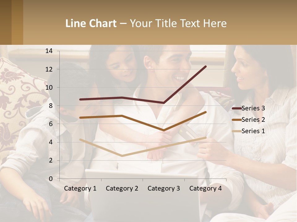 A Group Of People Sitting On A Couch Together PowerPoint Template
