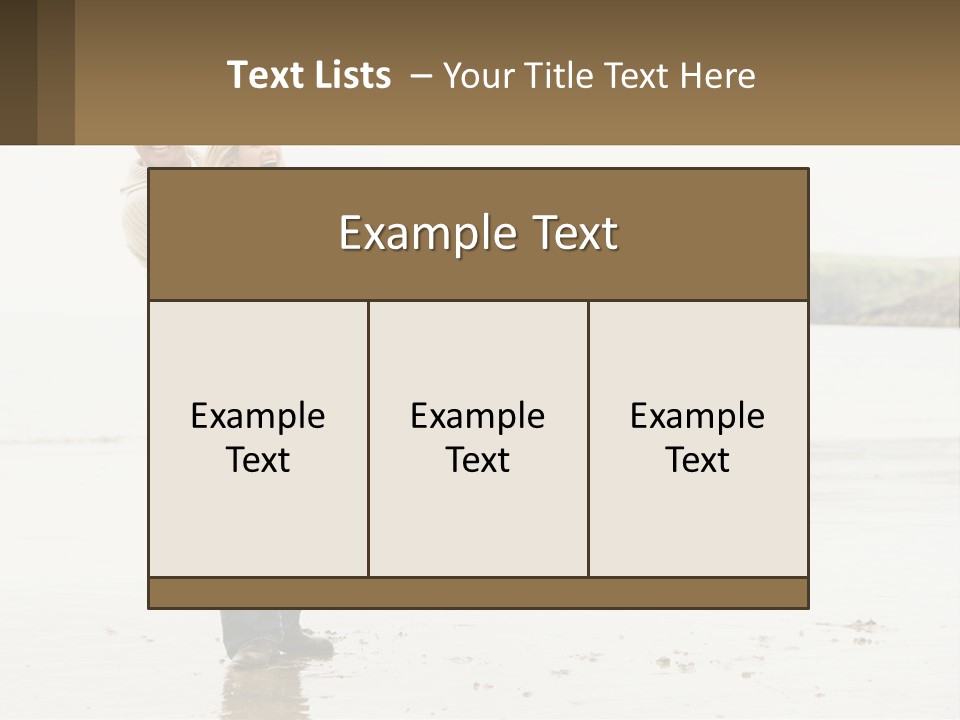 A Man Carrying A Woman On His Back On The Beach PowerPoint Template