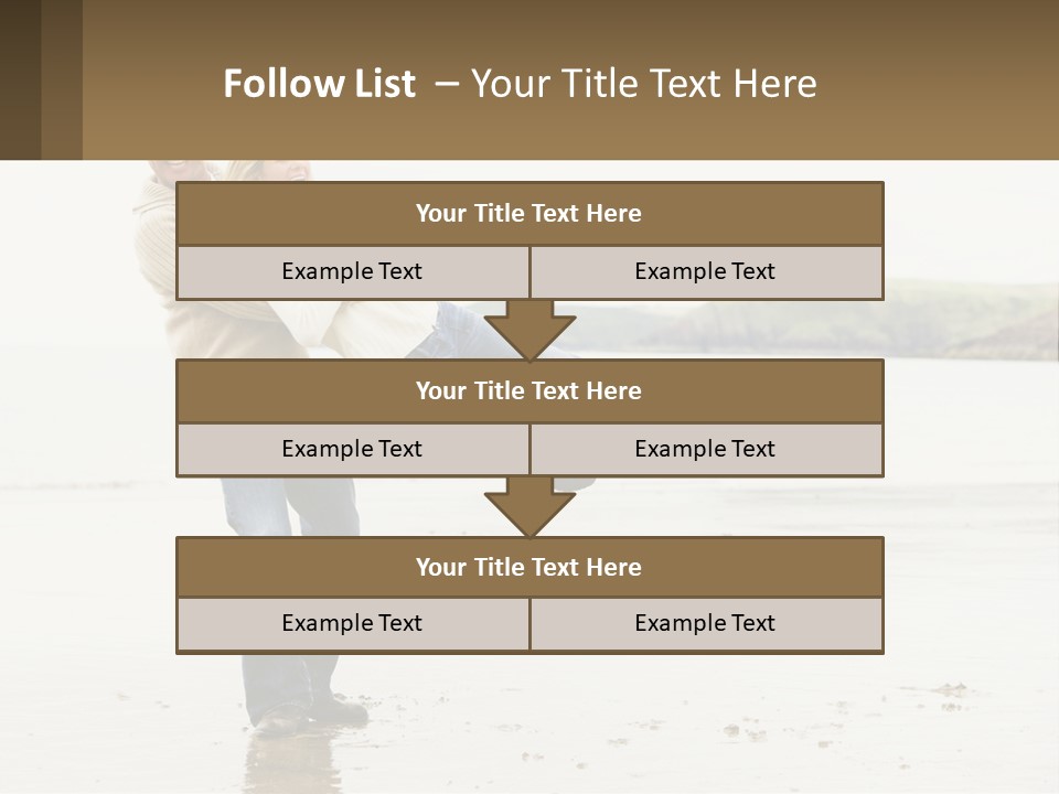 A Man Carrying A Woman On His Back On The Beach PowerPoint Template