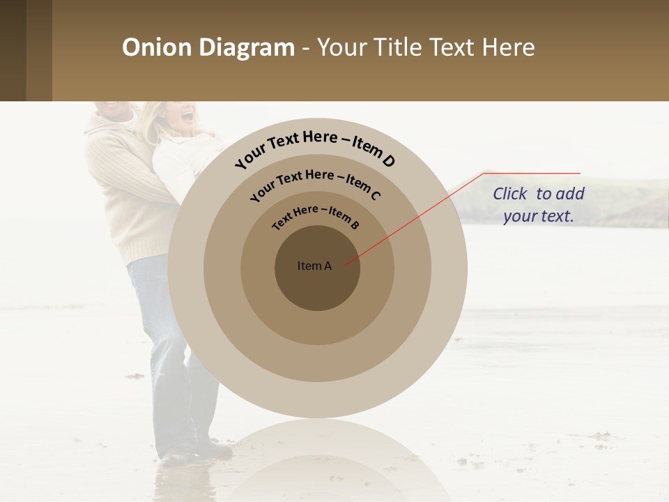 A Man Carrying A Woman On His Back On The Beach PowerPoint Template