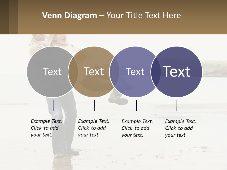 A Man Carrying A Woman On His Back On The Beach PowerPoint Template