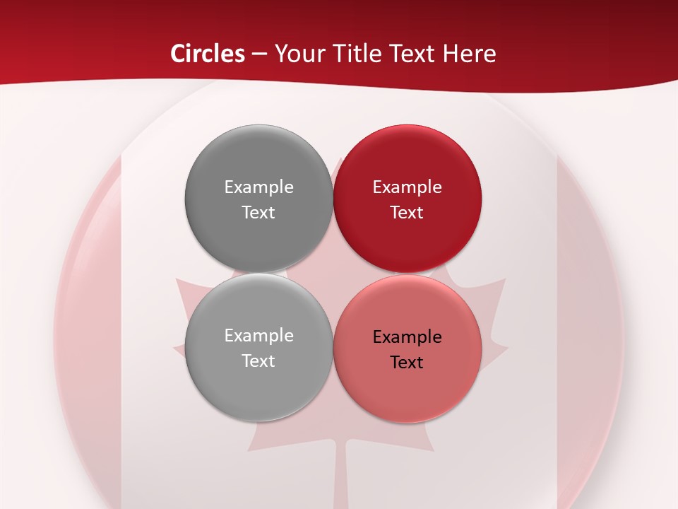 A Button With A Canadian Flag On It PowerPoint Template