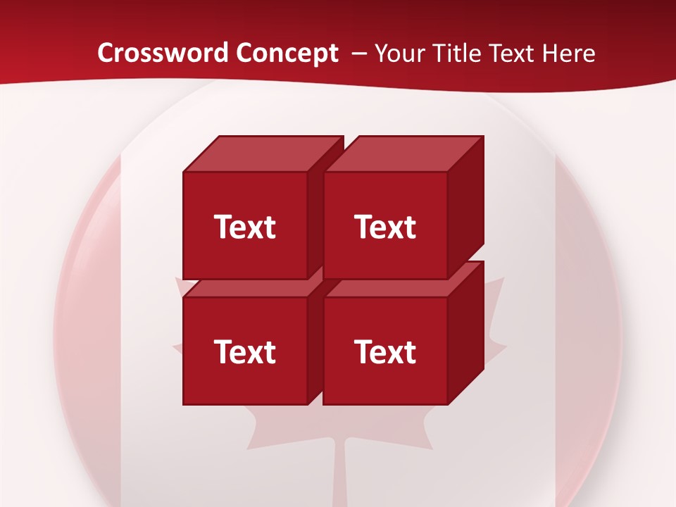 A Button With A Canadian Flag On It PowerPoint Template