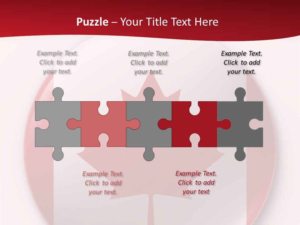 A Button With A Canadian Flag On It PowerPoint Template