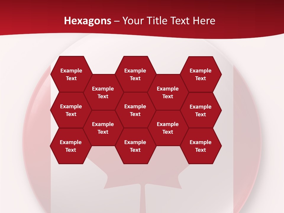 A Button With A Canadian Flag On It PowerPoint Template