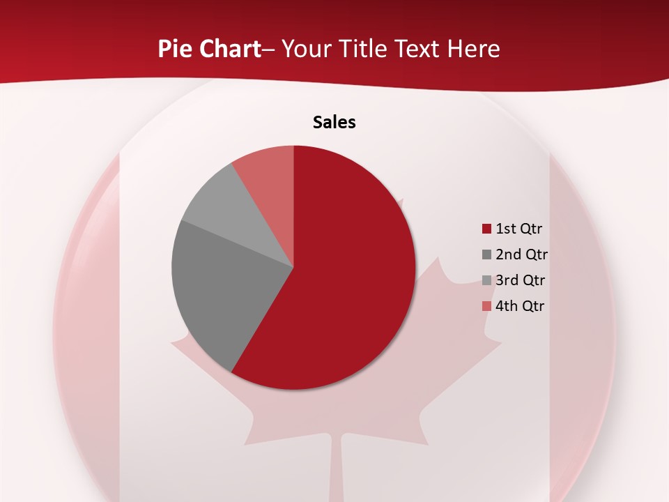 A Button With A Canadian Flag On It PowerPoint Template