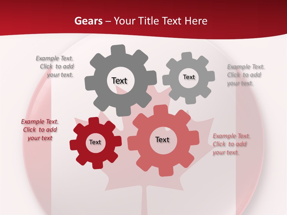 A Button With A Canadian Flag On It PowerPoint Template