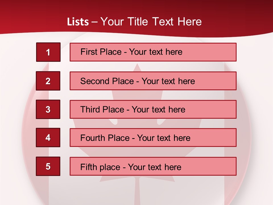 A Button With A Canadian Flag On It PowerPoint Template