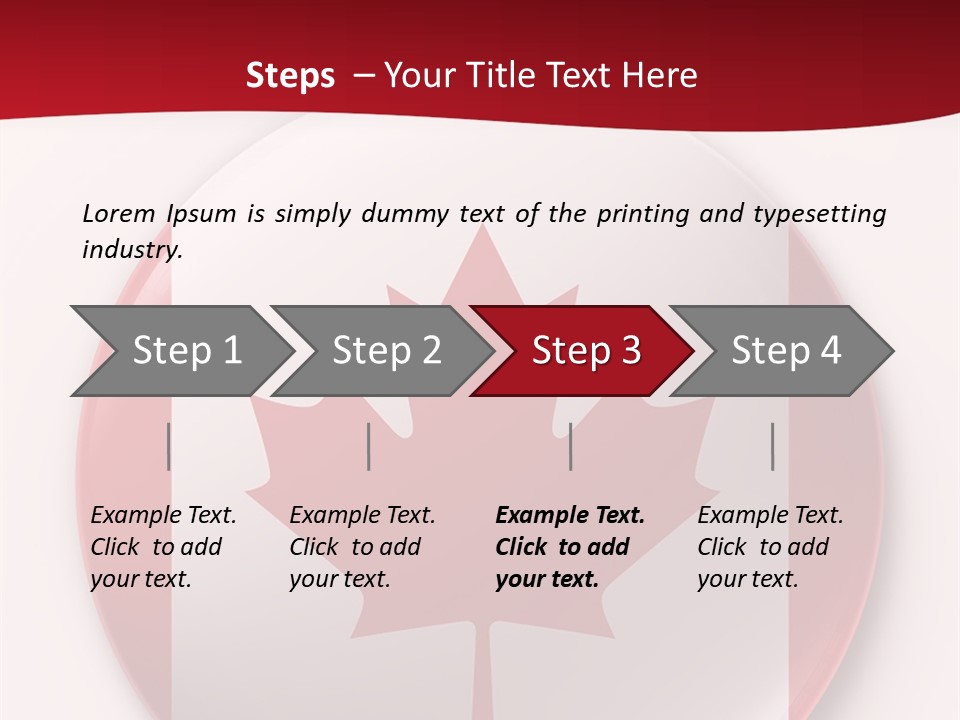 A Button With A Canadian Flag On It PowerPoint Template