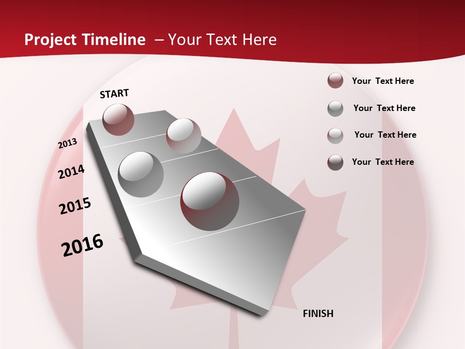 A Button With A Canadian Flag On It PowerPoint Template