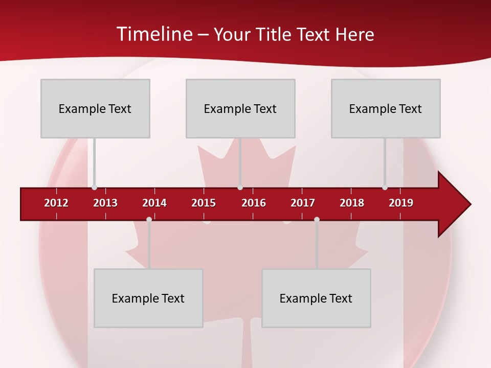 A Button With A Canadian Flag On It PowerPoint Template