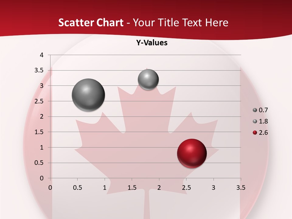 A Button With A Canadian Flag On It PowerPoint Template