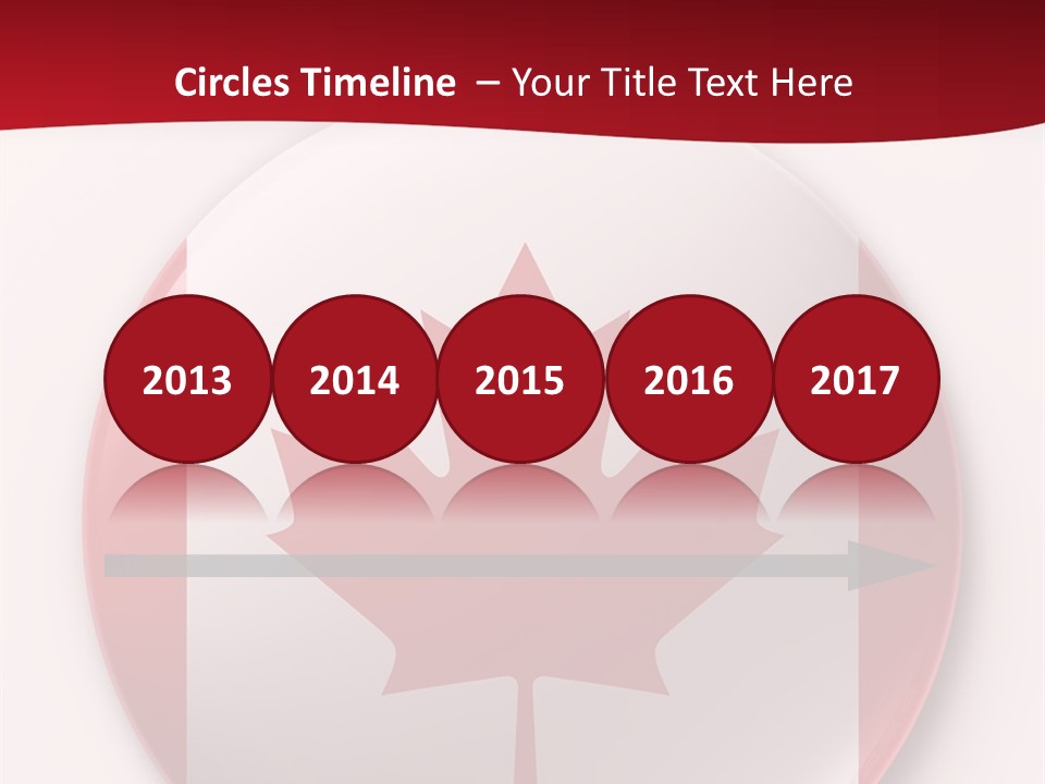 A Button With A Canadian Flag On It PowerPoint Template