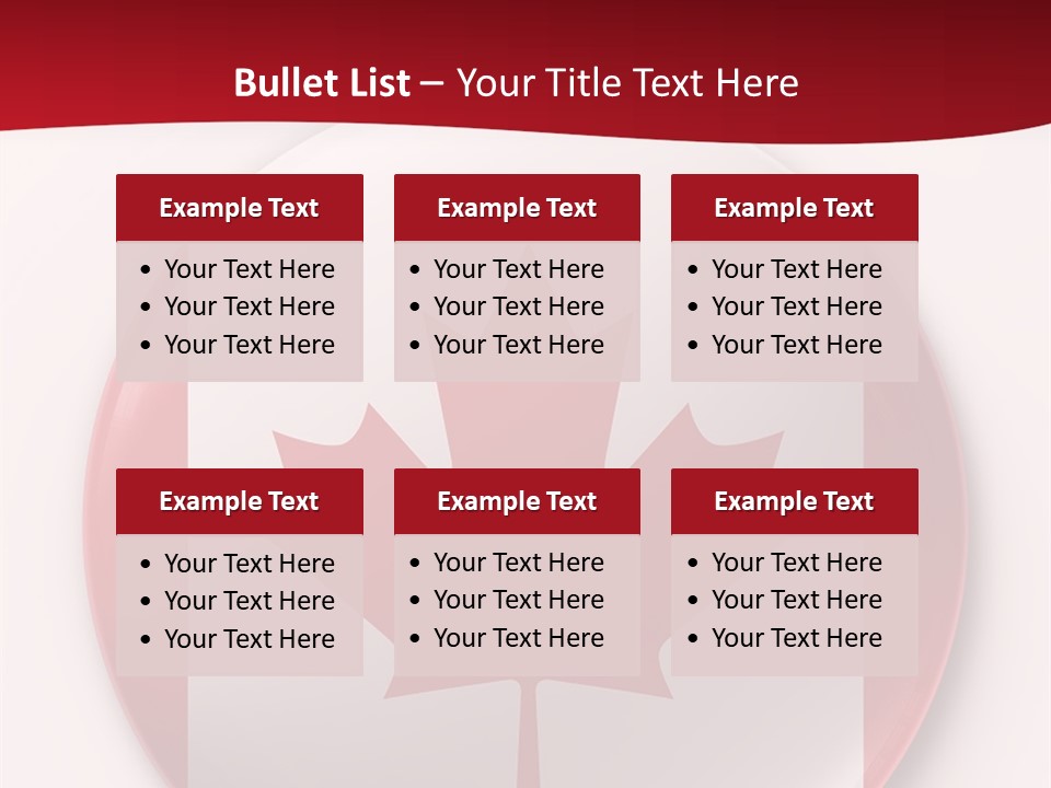 A Button With A Canadian Flag On It PowerPoint Template