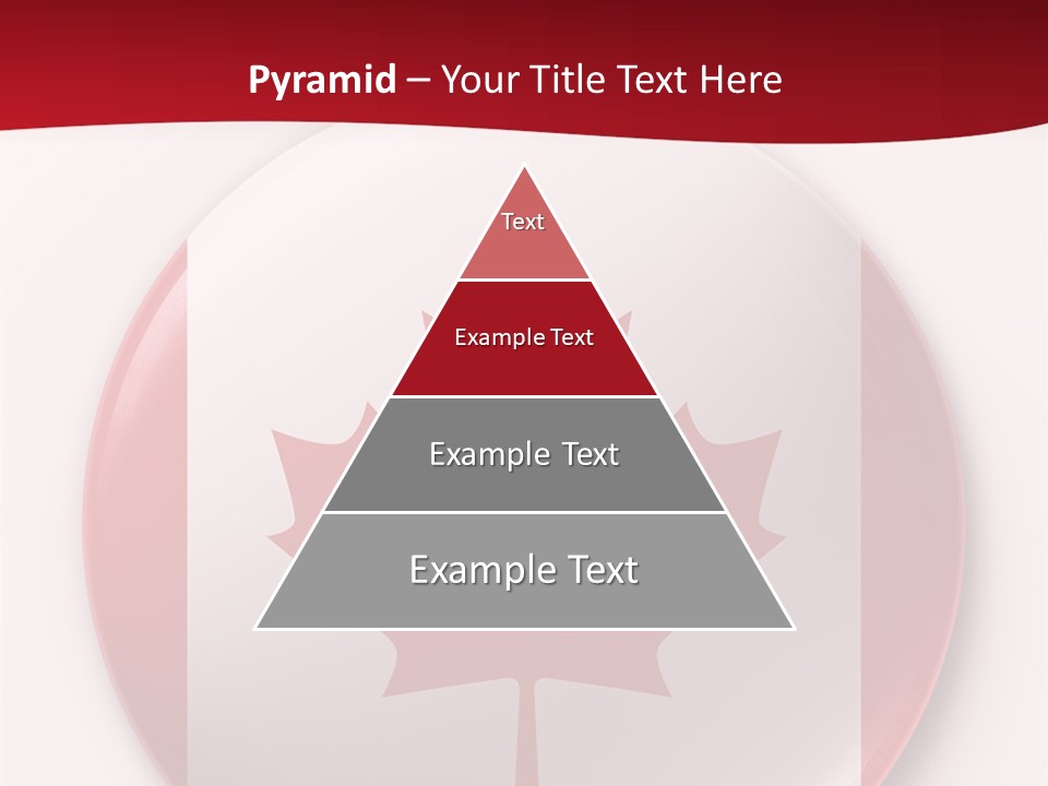A Button With A Canadian Flag On It PowerPoint Template