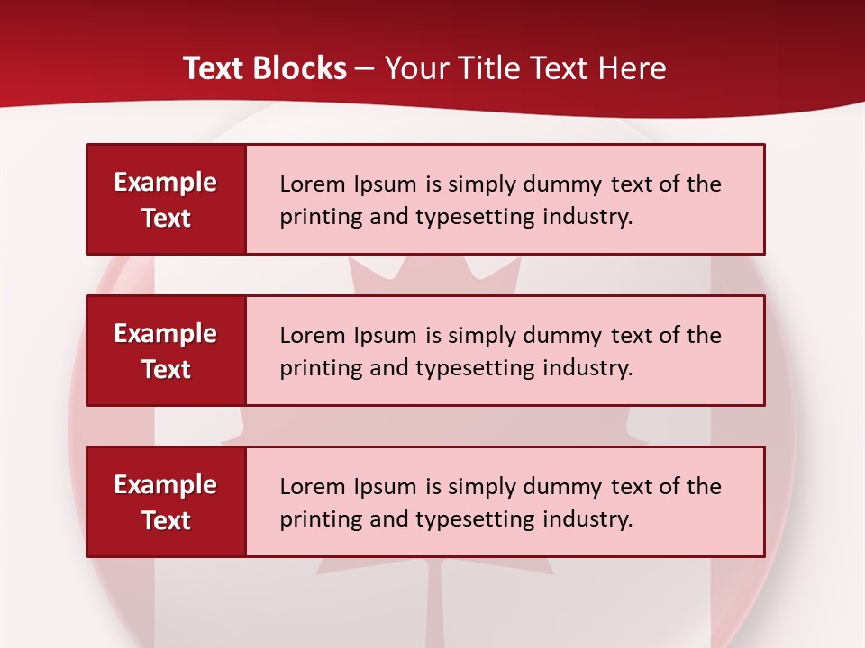 A Button With A Canadian Flag On It PowerPoint Template