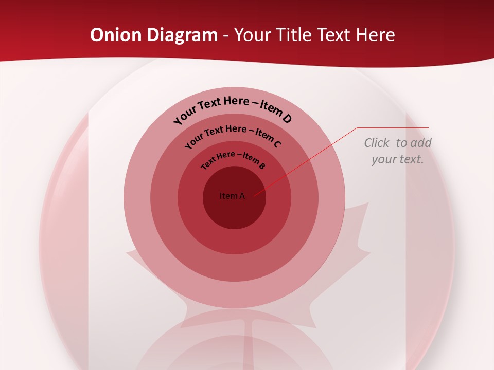 A Button With A Canadian Flag On It PowerPoint Template