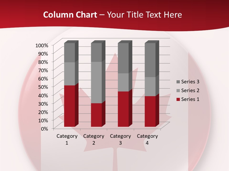 A Button With A Canadian Flag On It PowerPoint Template