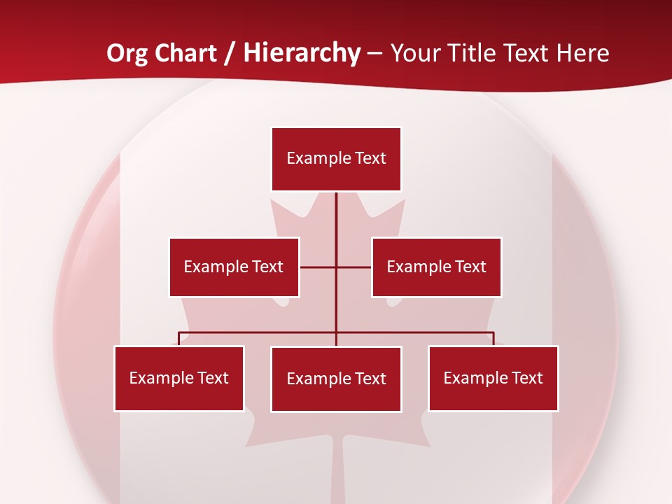 A Button With A Canadian Flag On It PowerPoint Template