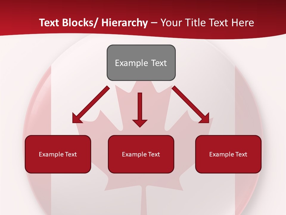 A Button With A Canadian Flag On It PowerPoint Template