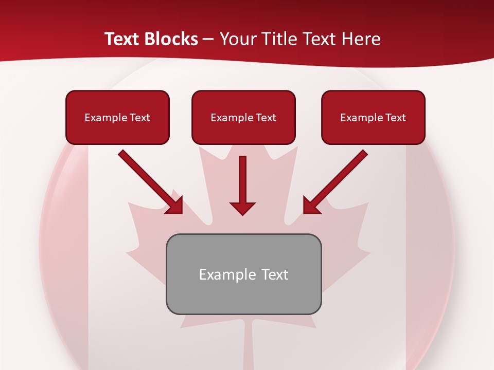A Button With A Canadian Flag On It PowerPoint Template