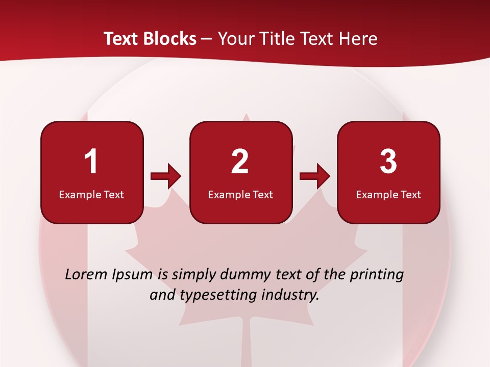 A Button With A Canadian Flag On It PowerPoint Template