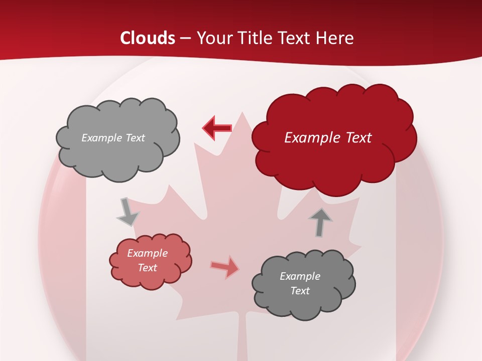 A Button With A Canadian Flag On It PowerPoint Template