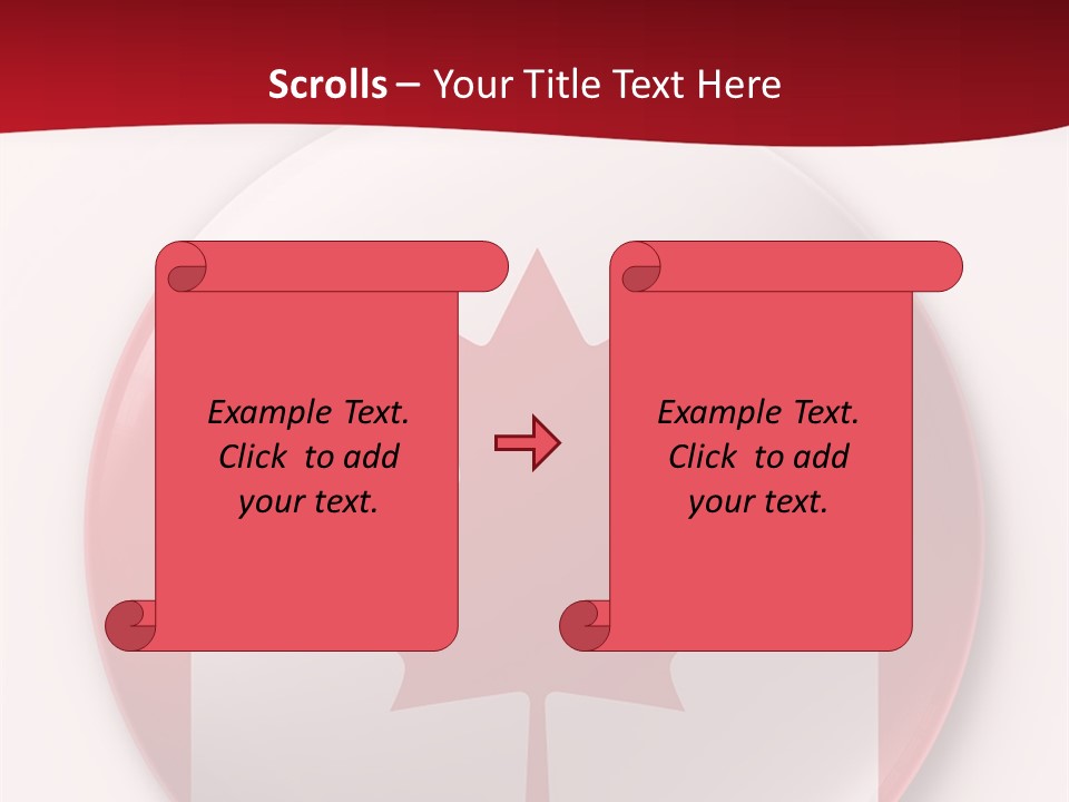 A Button With A Canadian Flag On It PowerPoint Template