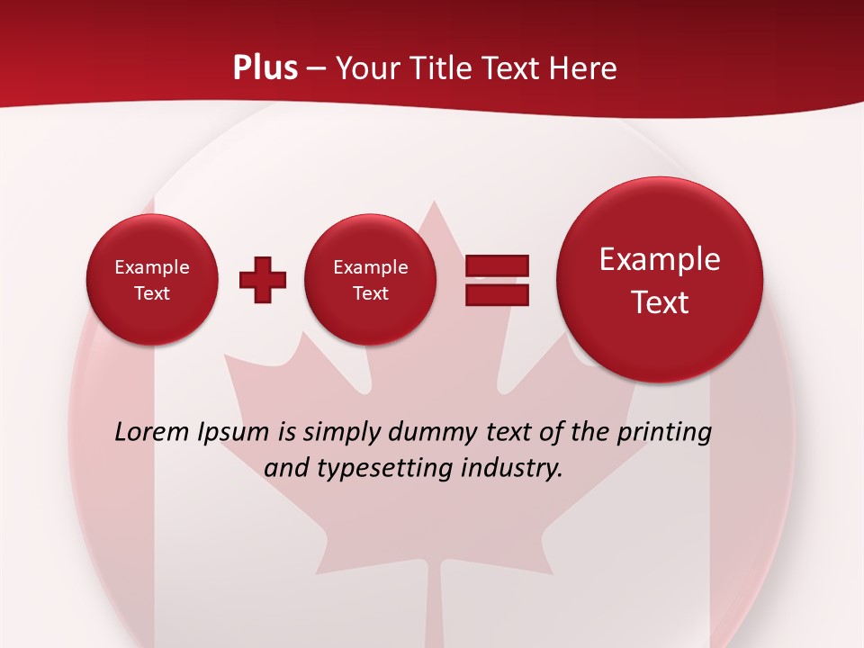 A Button With A Canadian Flag On It PowerPoint Template
