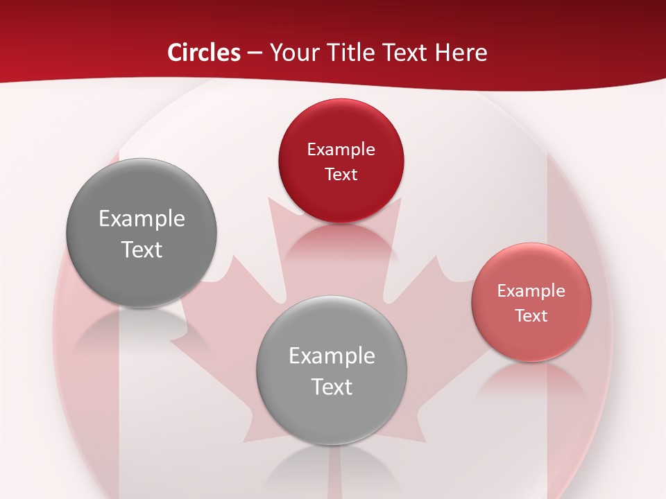 A Button With A Canadian Flag On It PowerPoint Template