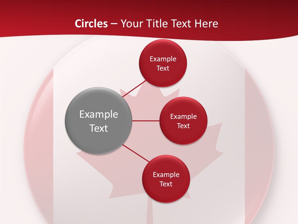 A Button With A Canadian Flag On It PowerPoint Template